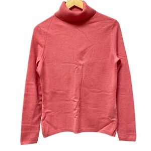 Sutton Studio Women's Size M 100% Cashmere Classic Pink Turtleneck Sweater